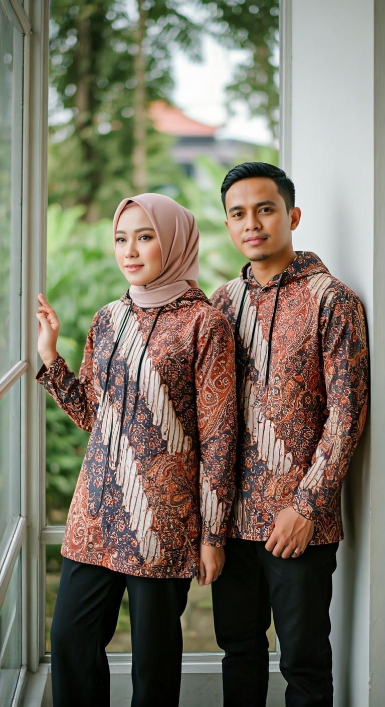 Sundanese Couple in Batik, Ethereal Portrait