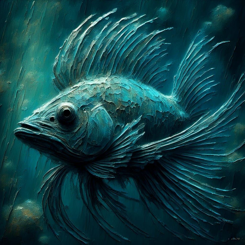 Bioluminescent Deep-Sea Fish with Chiaroscuro Lighting