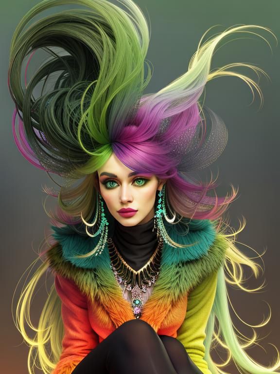 Cosmic Characters in Oil Painting Style