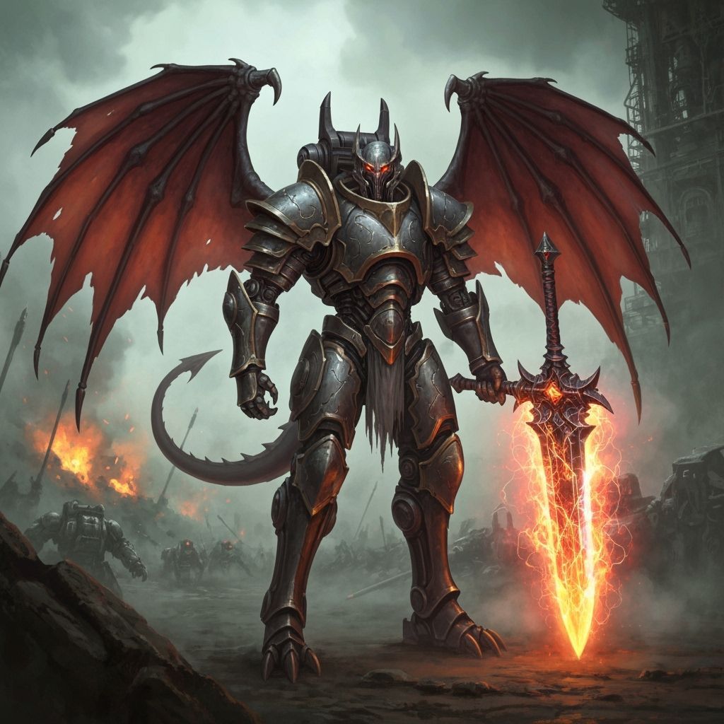 Dracovaldron: Gothic Knight with Ignisfang Blade