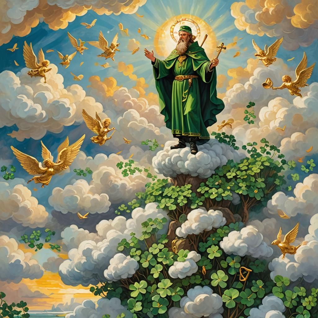 Saint Patrick's Day Scene in Gouache Impressionist Style