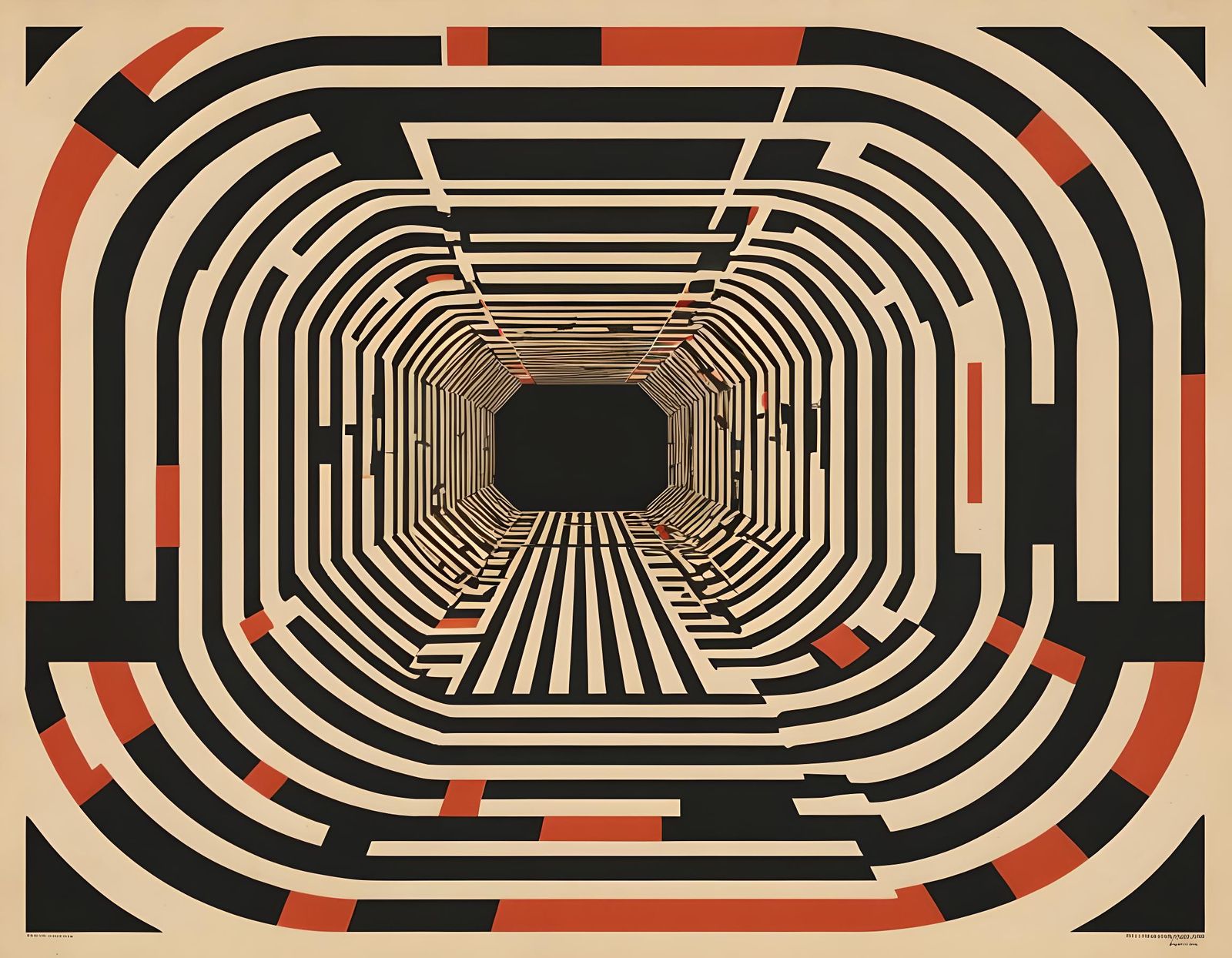 1920s Style Poster for The Shining, Geometric Design