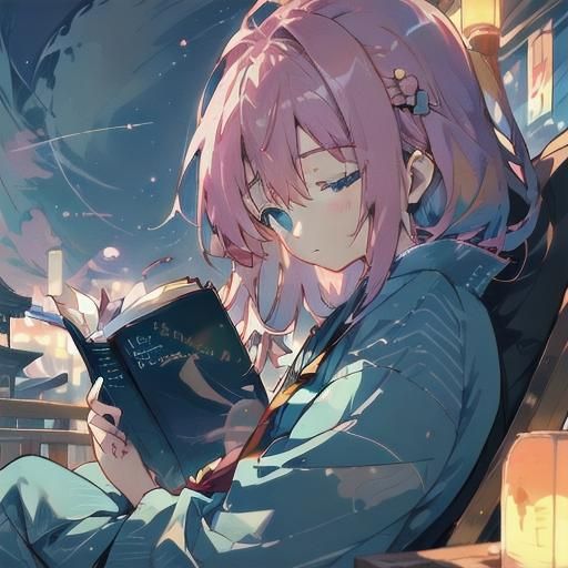 Dreamy Portrait of a Girl in Pastel Hues, Anime Style