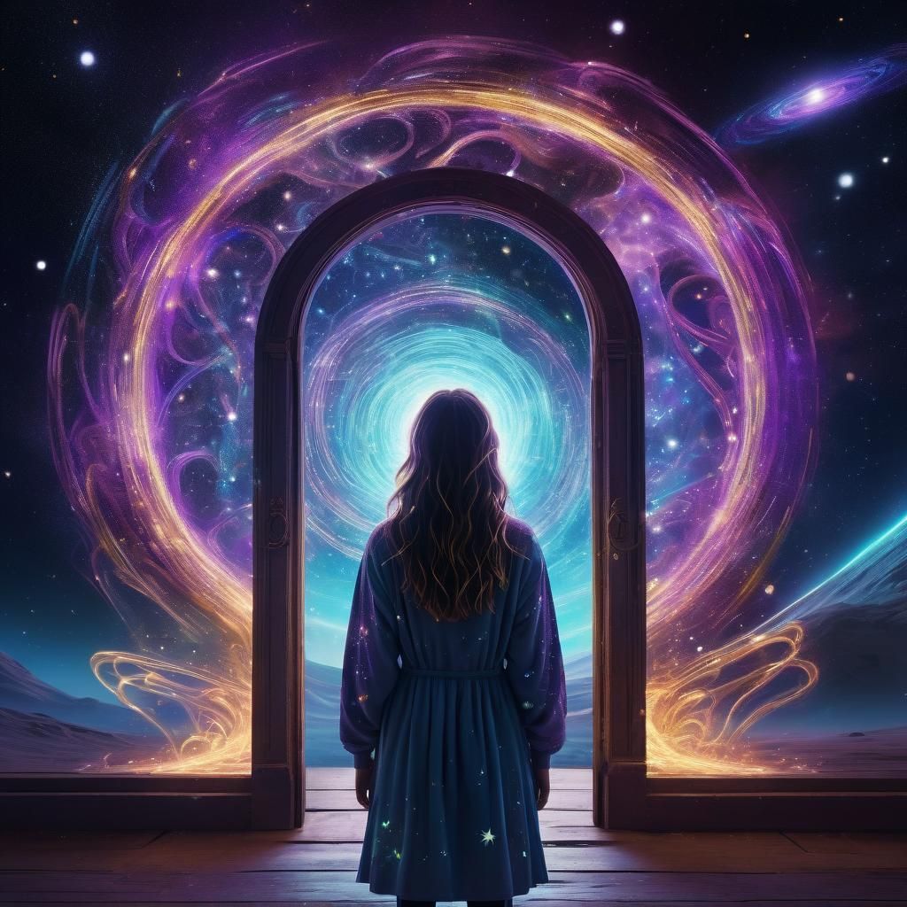Cosmic Doorway with Astral Energies in Visionary Art