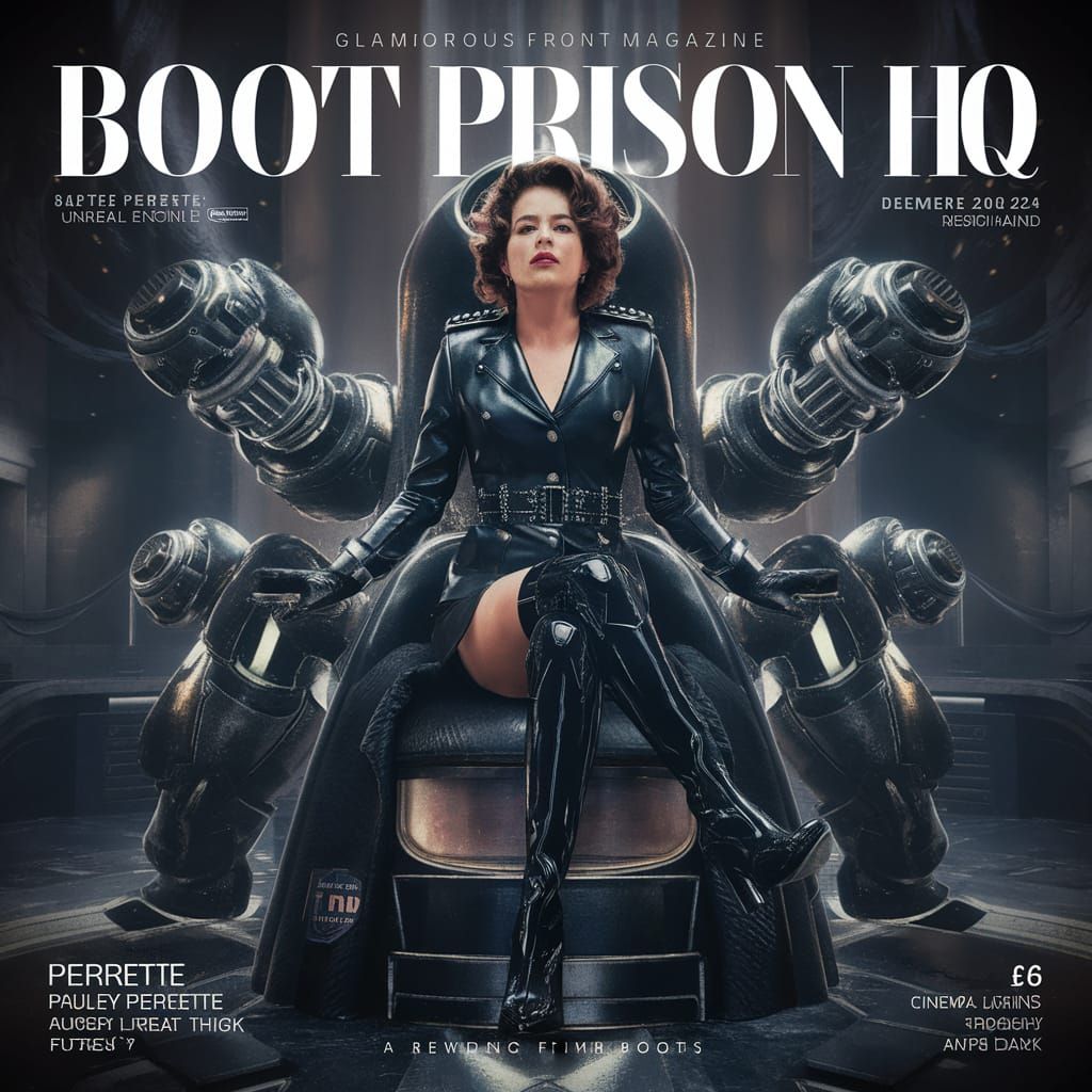 Glamorous Magazine Cover in Futuristic Sci-Fi Style