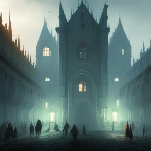 Dark Fantasy Borovia in Art Nouveau Style