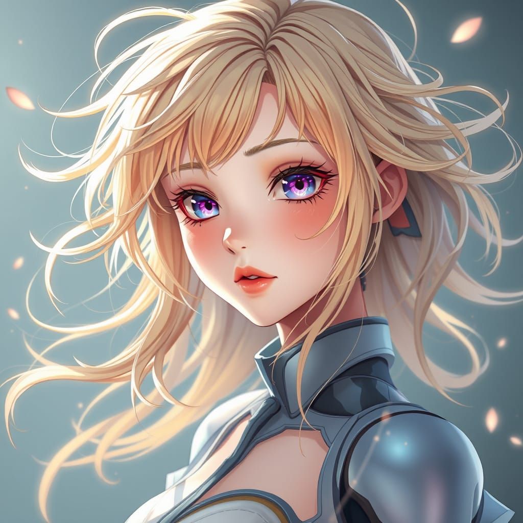 Ethereal Android Goddess in HDR Portrait