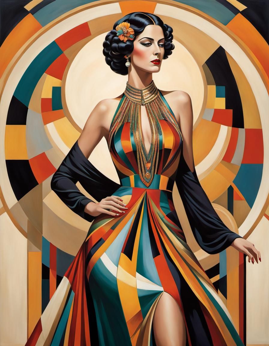 art deco woman