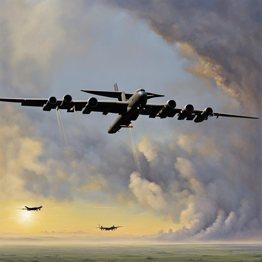 B-52 Bomber Aircraft Illustration