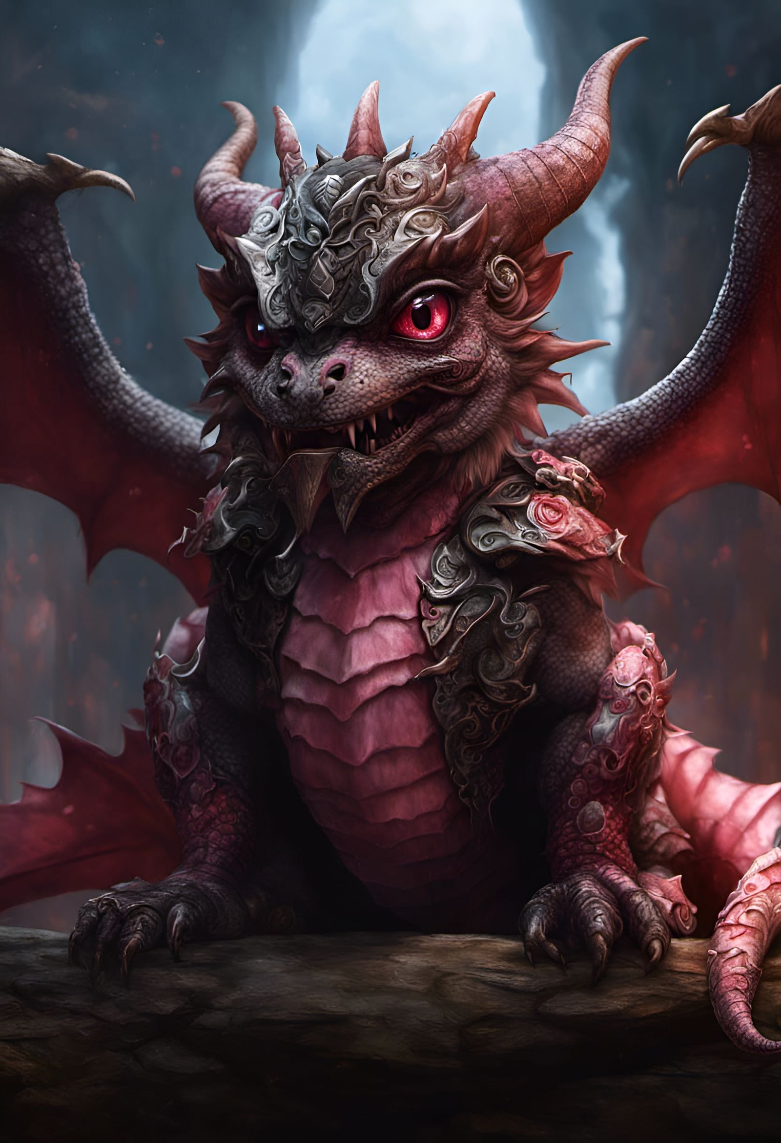 Pink Ornate Dragon