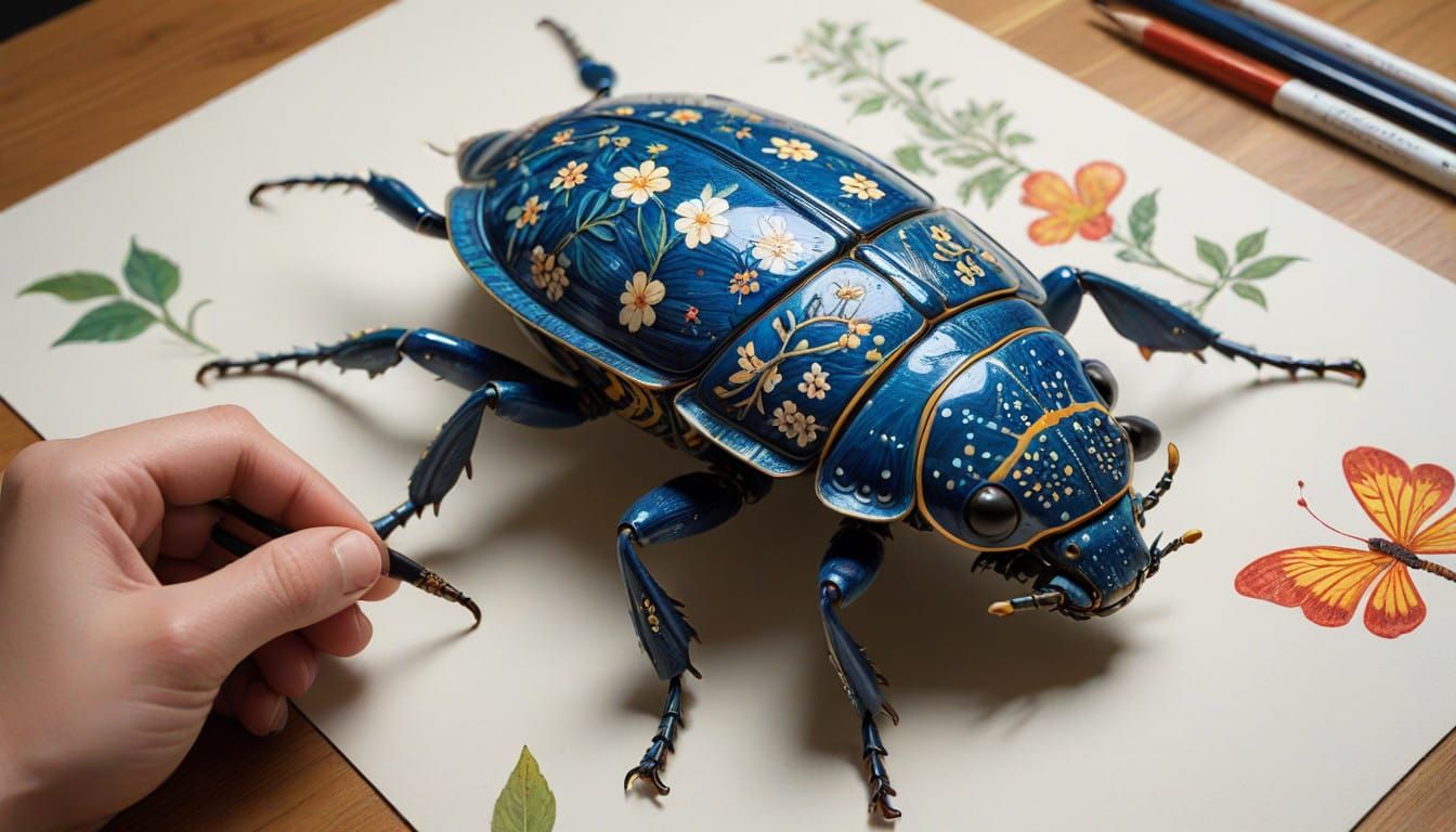 Tokyo Beetle Art in Photorealistic Style