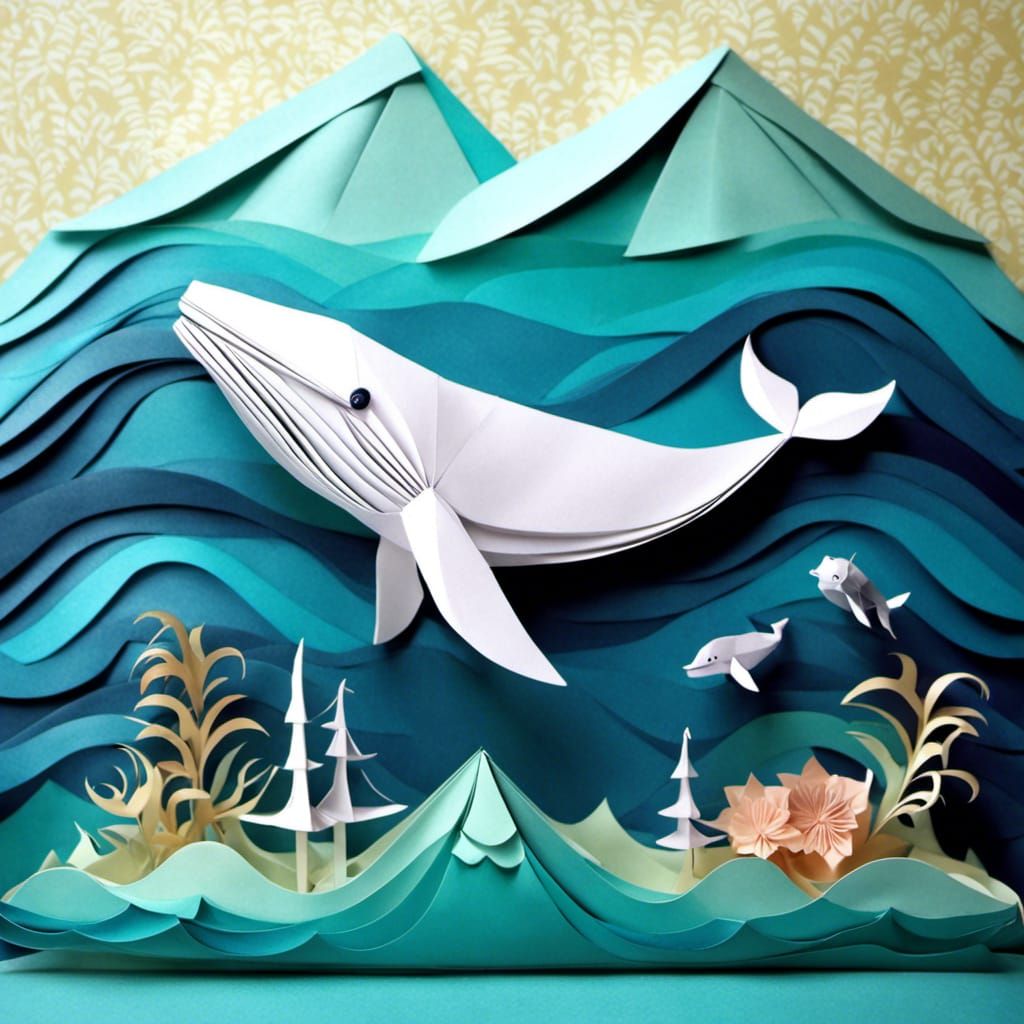Origami Whales: A Happy Seascape