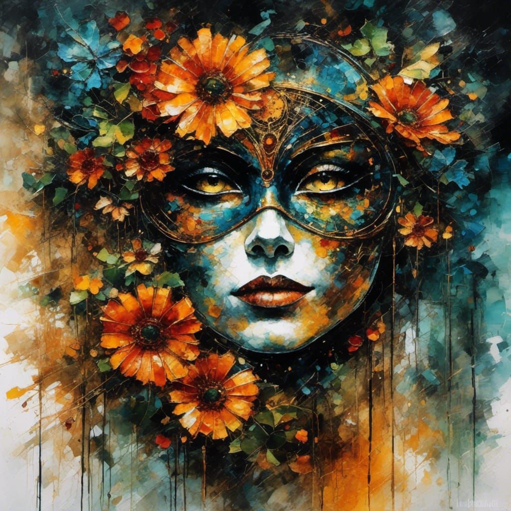 Dynamic Abstract Watercolor with Rough Textures