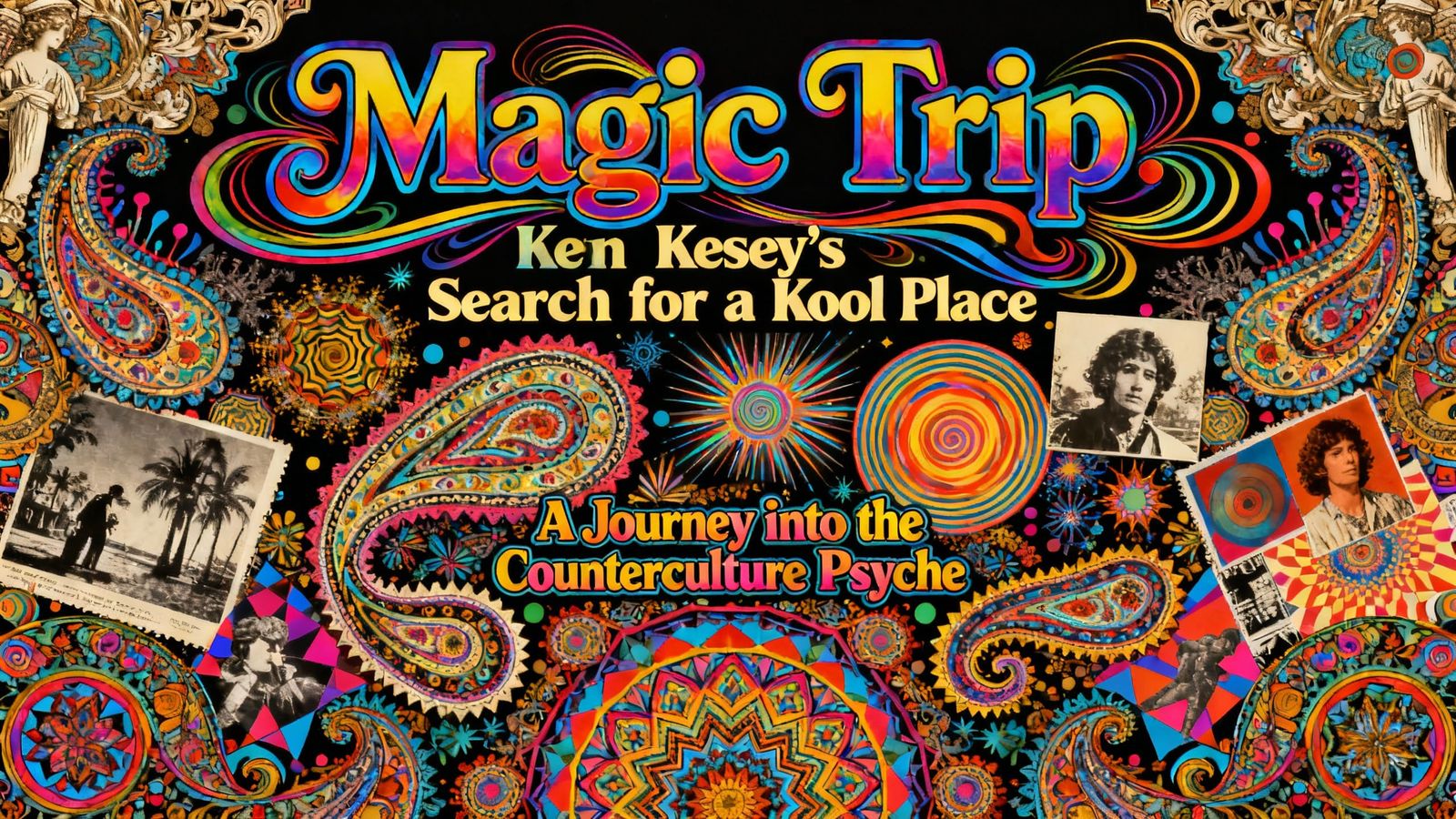 Psychedelic 60s Art Poster for Magic Trip