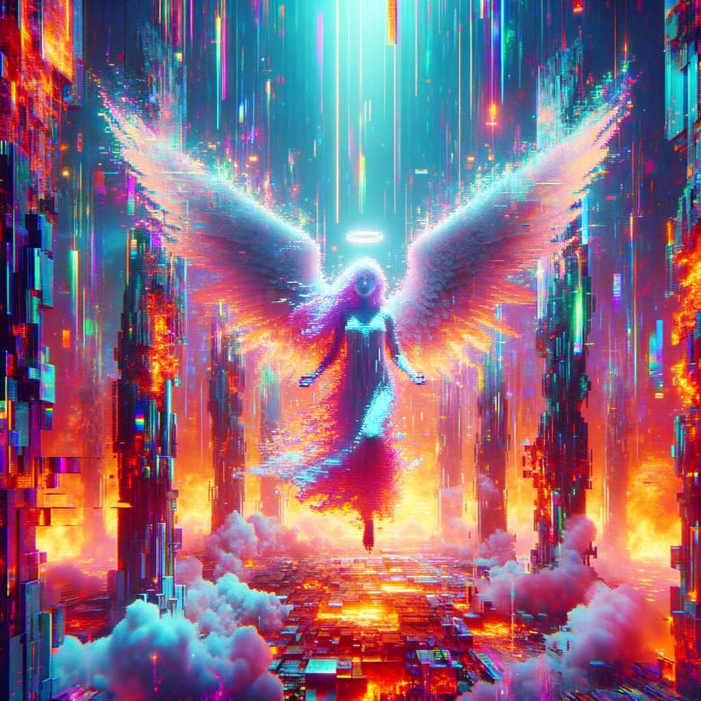 Glitchcore Angel of Death