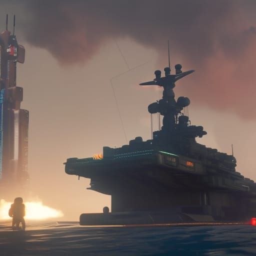 Cyberpunk 2099: Spider Tank Warship Battle