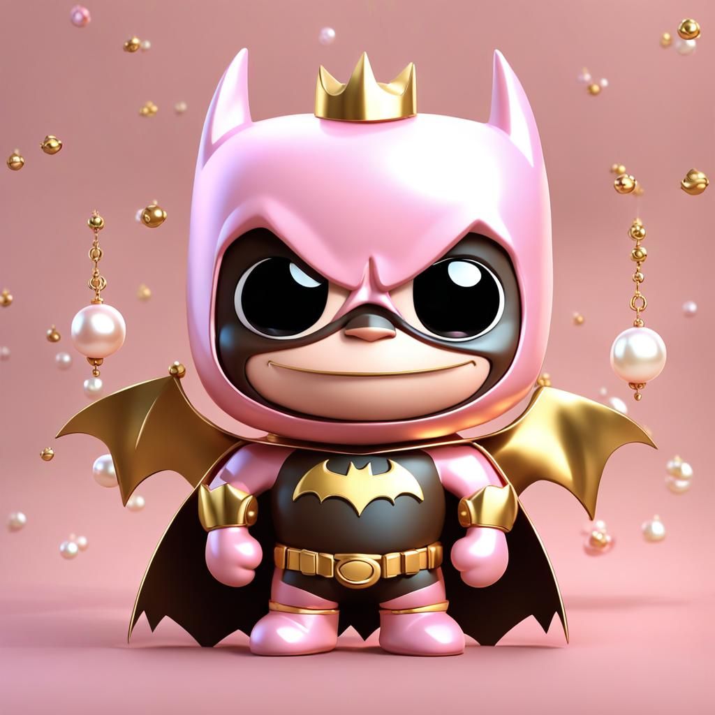 Baby Batman with Pearl Necklace, Pixar Style