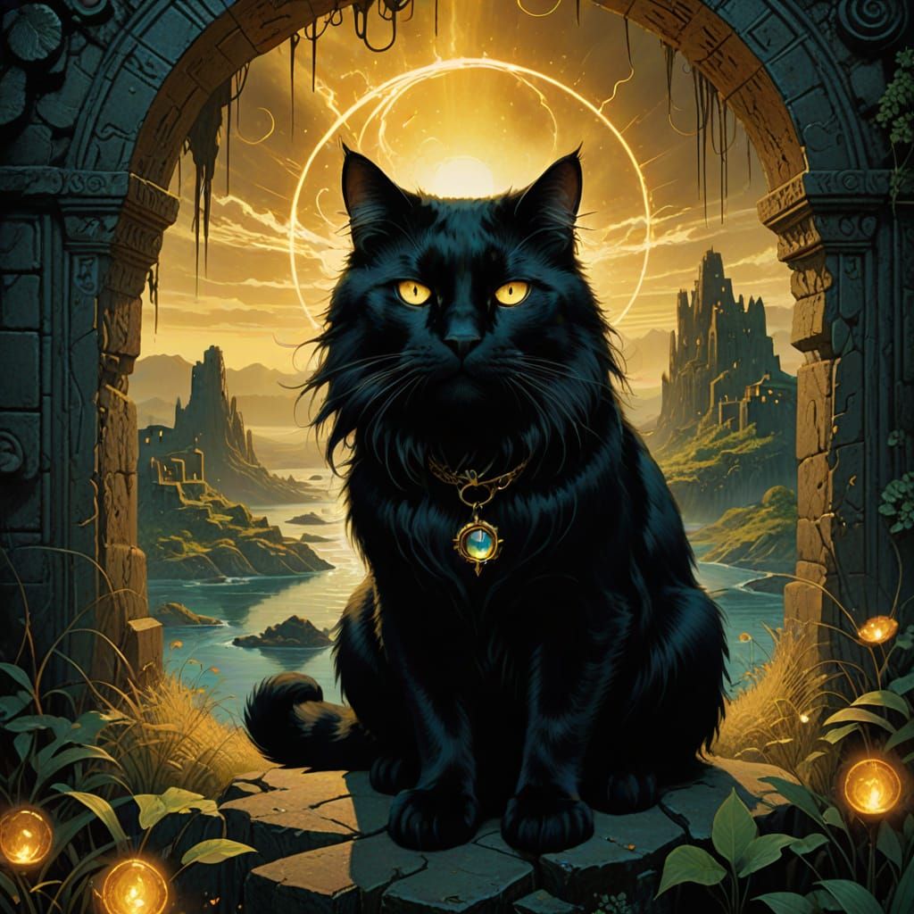 Cat Opens Portal to Fantasy World in Dark Fantasy