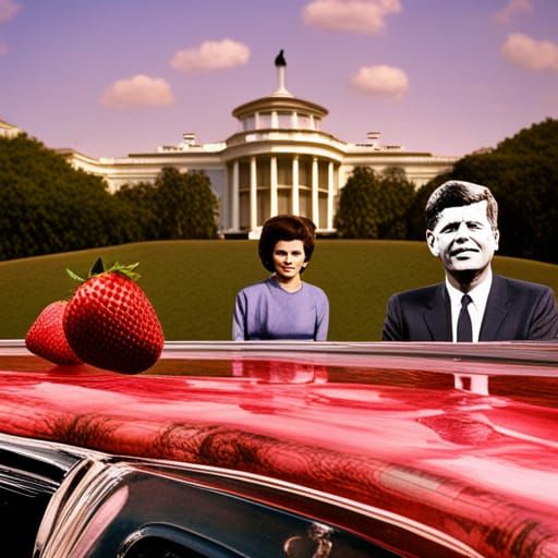 Strawberry President: A Matte Painting of JFK Assassination