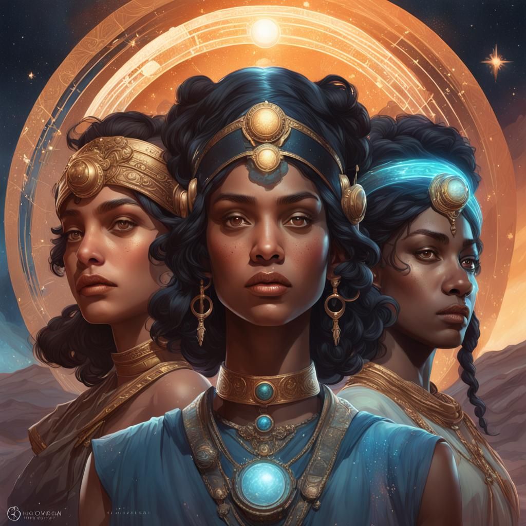 Orion's Belt: Three Women in Detailed Portrait