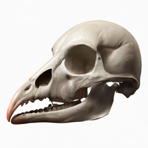 Realistic Human and Crow Bone Skull Masterpiece