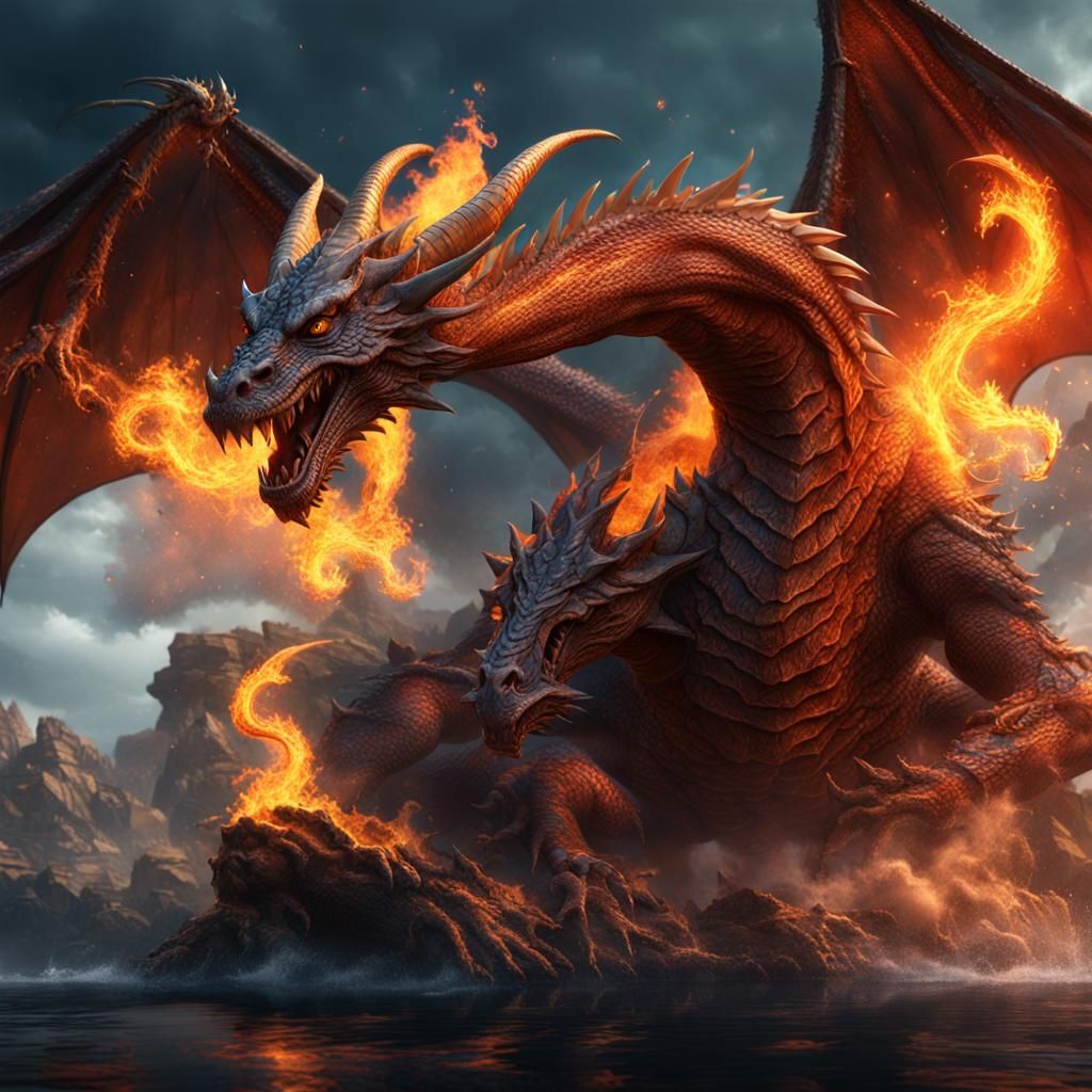 Two-Headed Dragon: Fire and Water