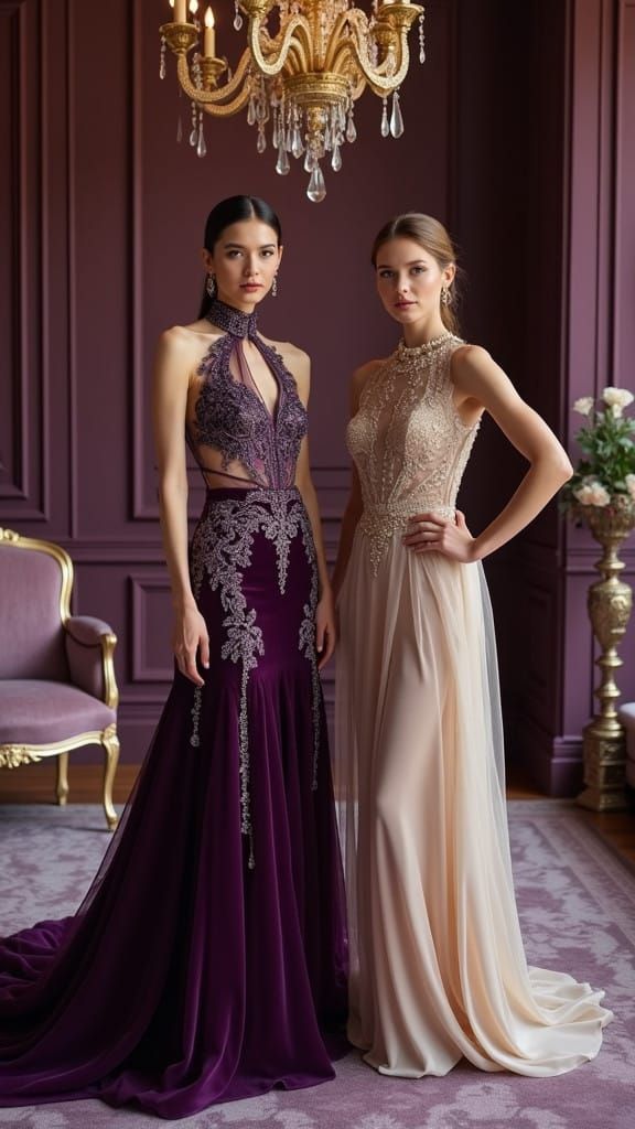 Elegant Models Pose in Lavish Settings