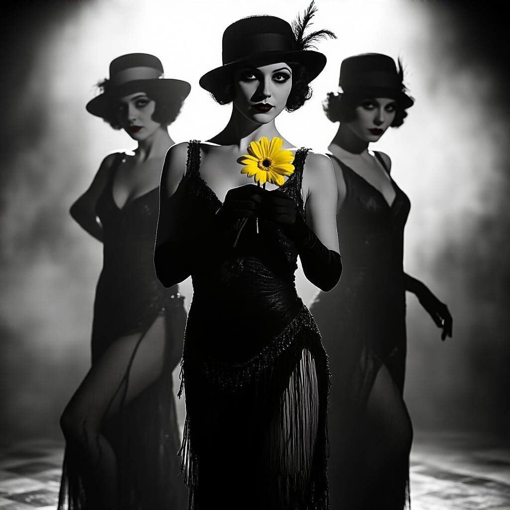1920s Dancers in Black and White Film Noir