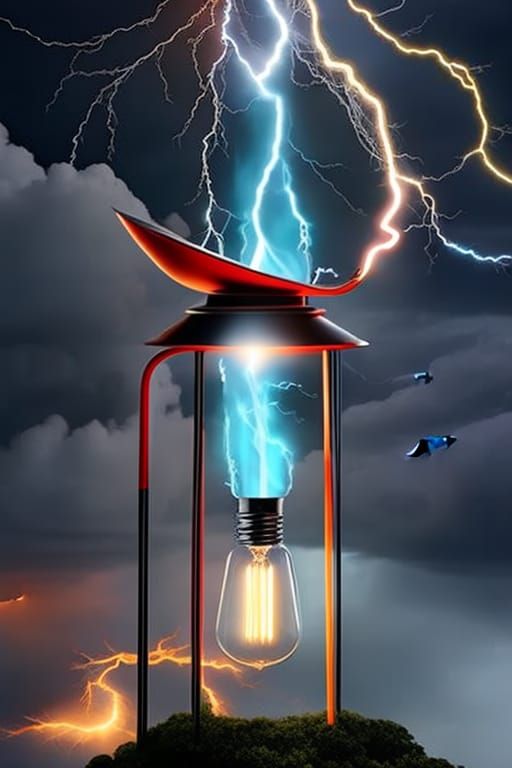 Lightning Storm Lights Up a Bulb