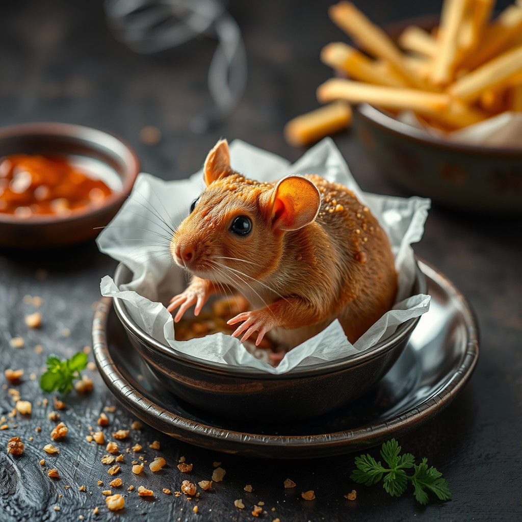 Crispy Fried Rat: Professional Food Photography