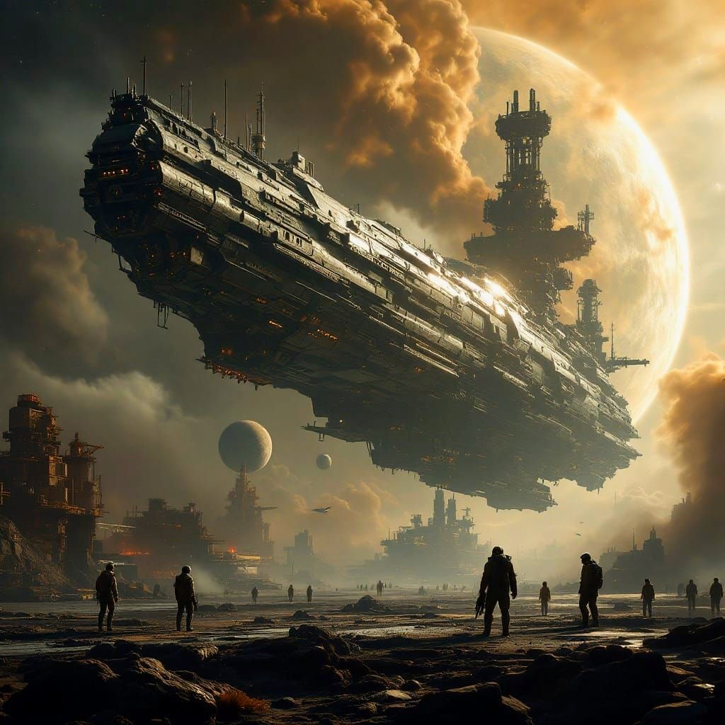 Baroque Leviathan in Dystopian Spaceport