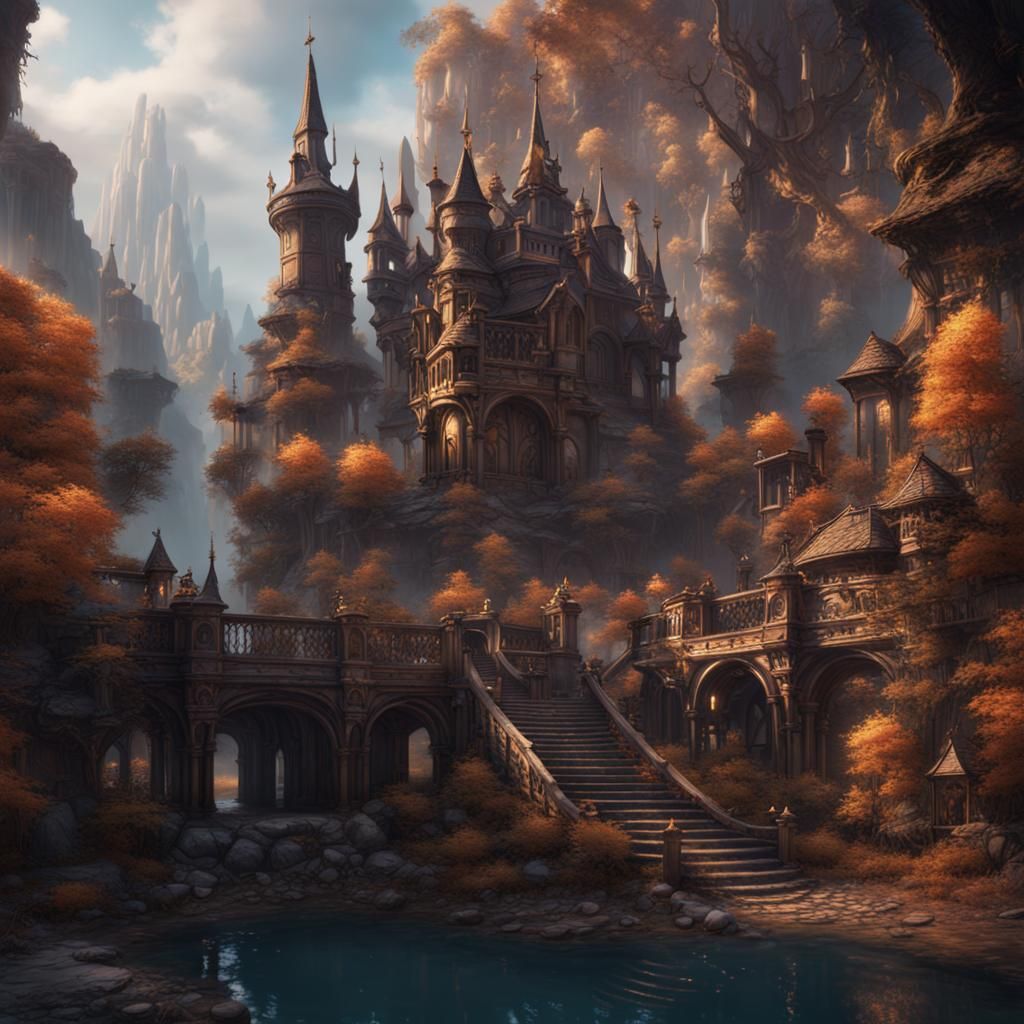 Fantastical Matte Painting in Deep Color