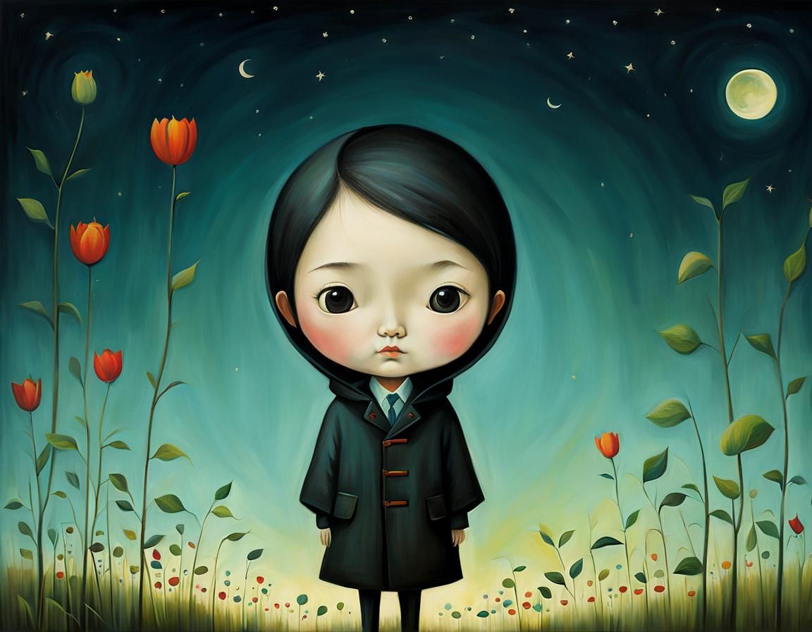Dreamlike Portrait in a Surrealist Style