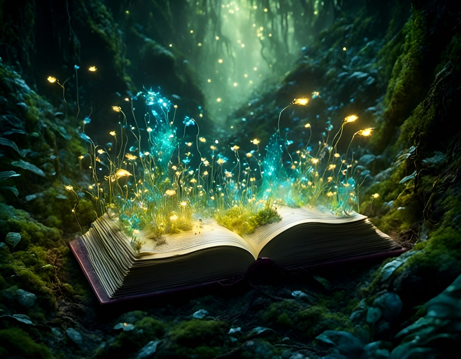 Magical Firefly Forest Book Landscape