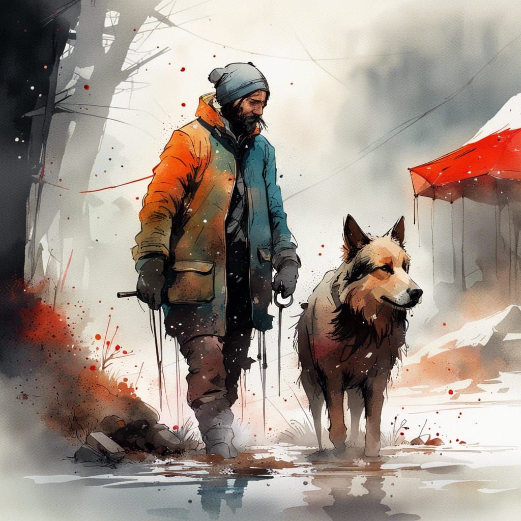 Friendship's Essence: A Detailed Watercolor Masterpiece