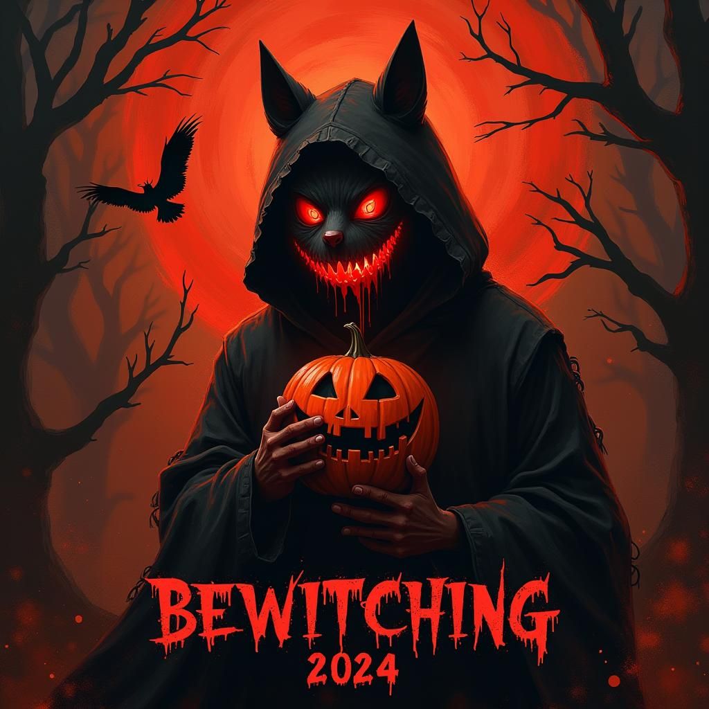 Bewitching Halloween Night with Friendly Ghosts