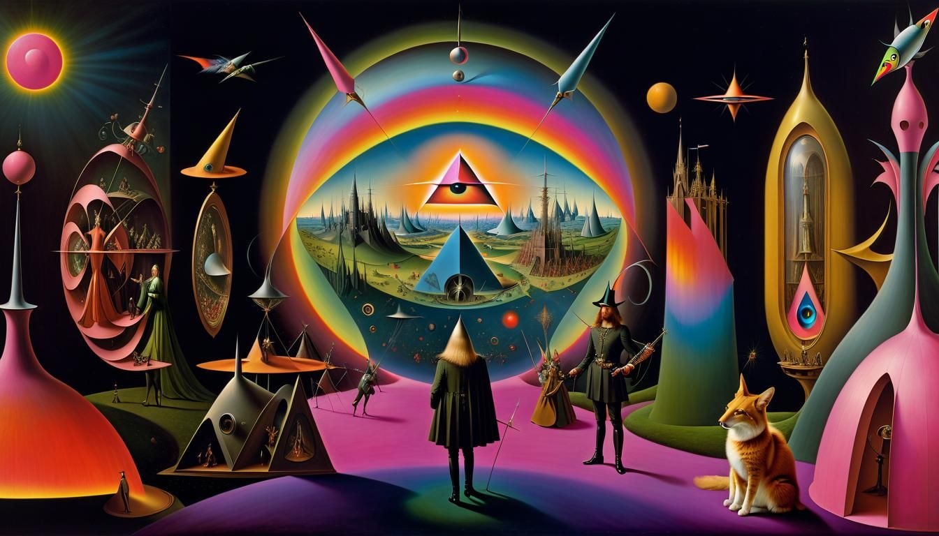 Surreal Pink Floyd Tribute as Psychedelic Art