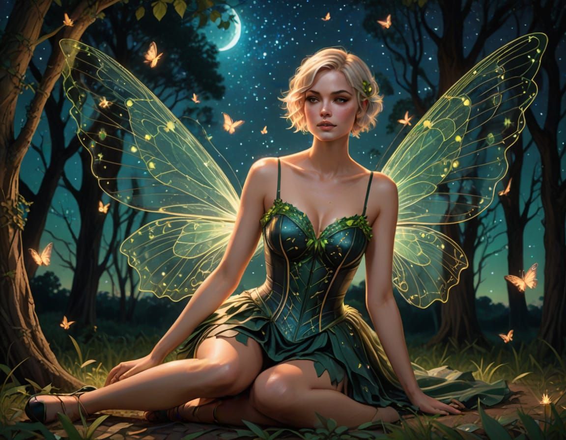 Ethereal Enchantress in Cyberpunk Corset