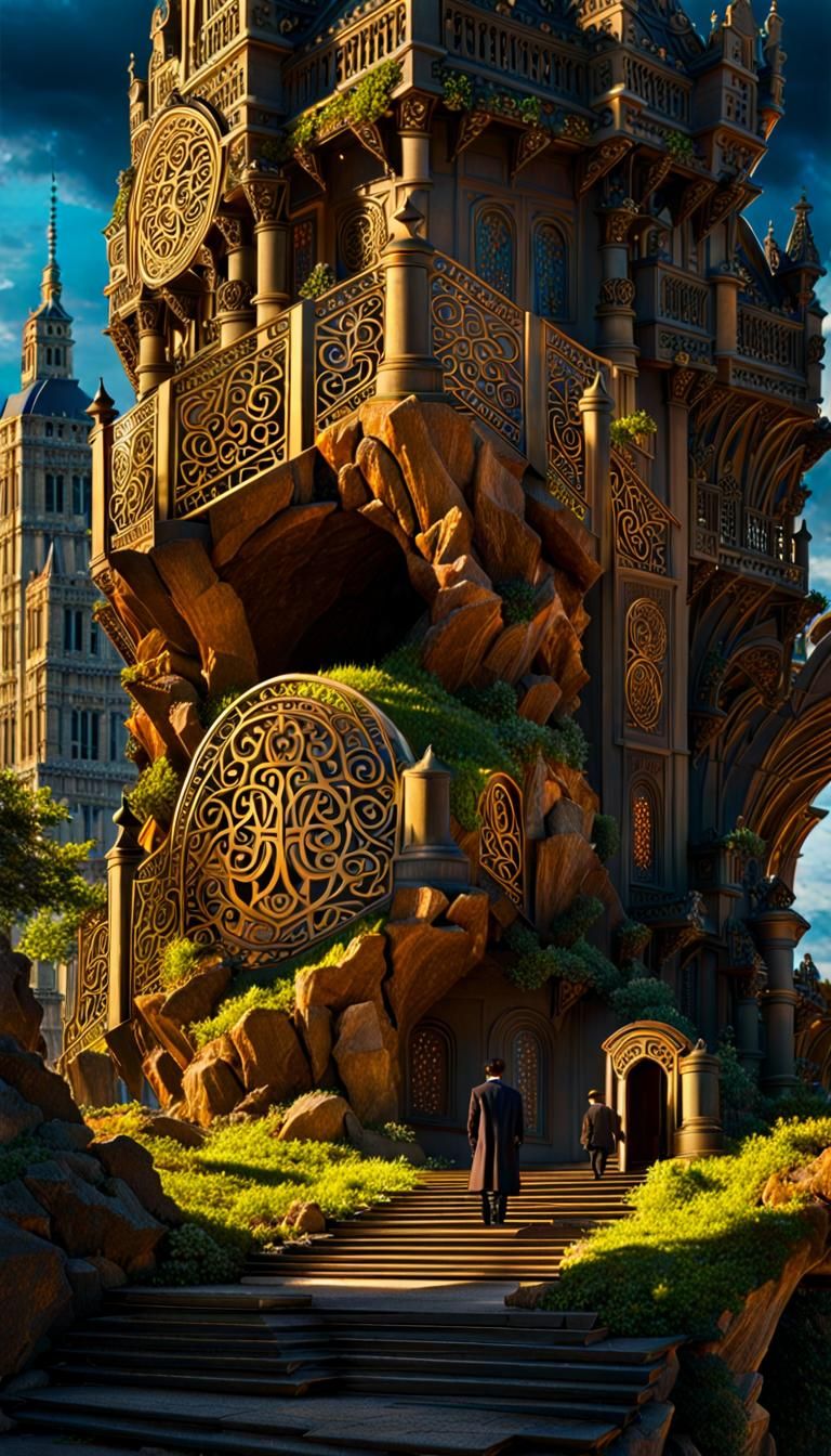 Sherlock Holmes Finds Eldritch Glyphs, Maximalist Digital Ar...