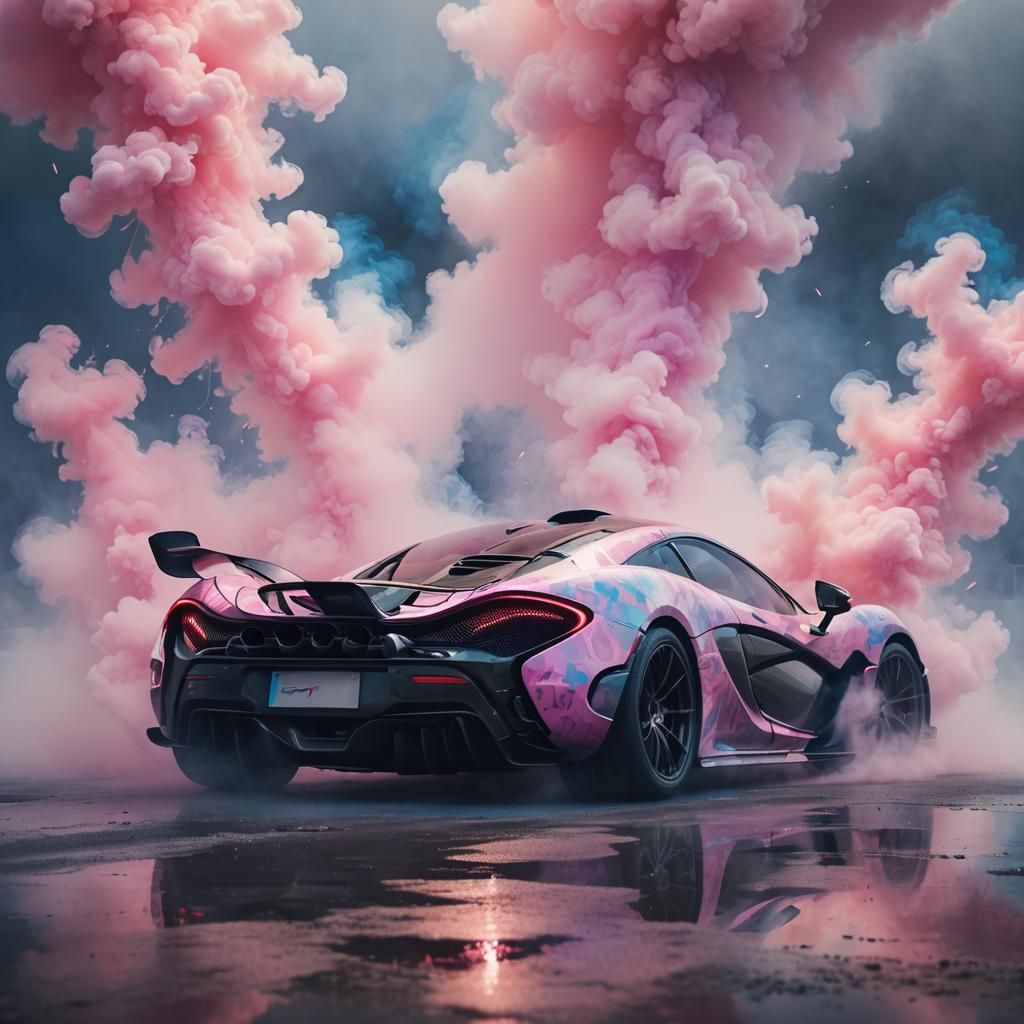 McLaren P1 Emerges in Cloud of Smoke: Splash Art