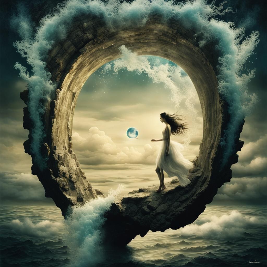 Underwater Portal: Surreal Seascape Masterpiece