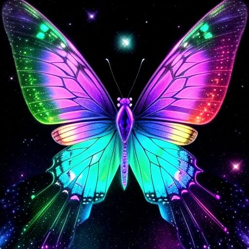 Cosmic Colored Butterflies