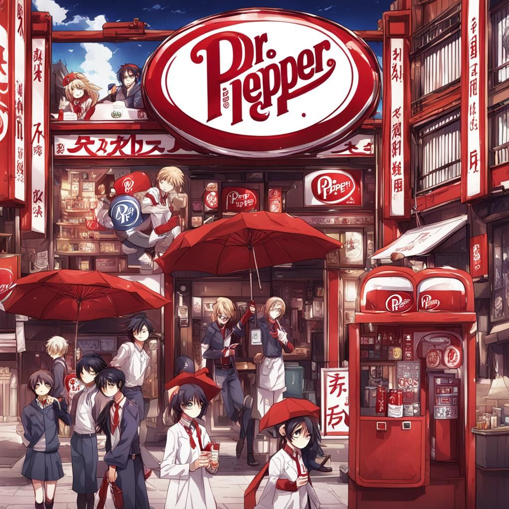 Dr. Pepper in Anime Style