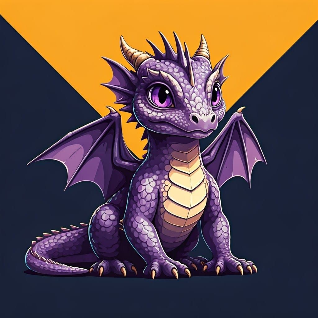 Iridescent Dragon in Pop Art Style