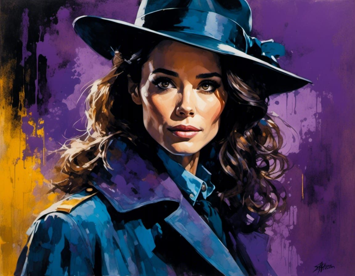 Abigail Spencer as Crime Inspector in Film Noir