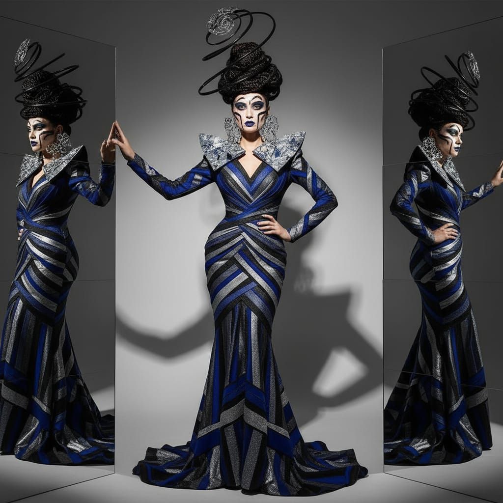 Avant-garde Portrait of a Stylish Woman