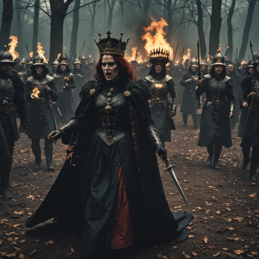 The Black Queen Cchants the Funeral March