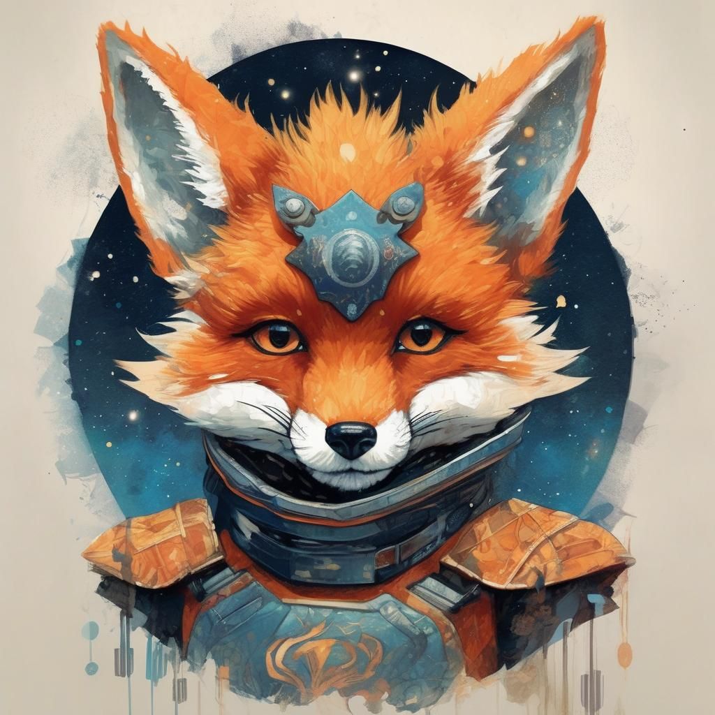 Bounty Hunter Fox in Starry Astralscape