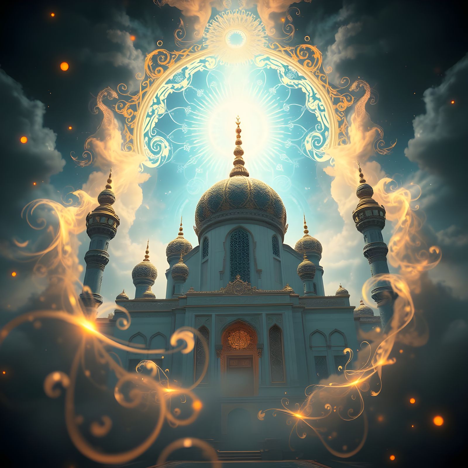 Ethereal Allah in Regal Splendor - Inspiring Divine Majesty