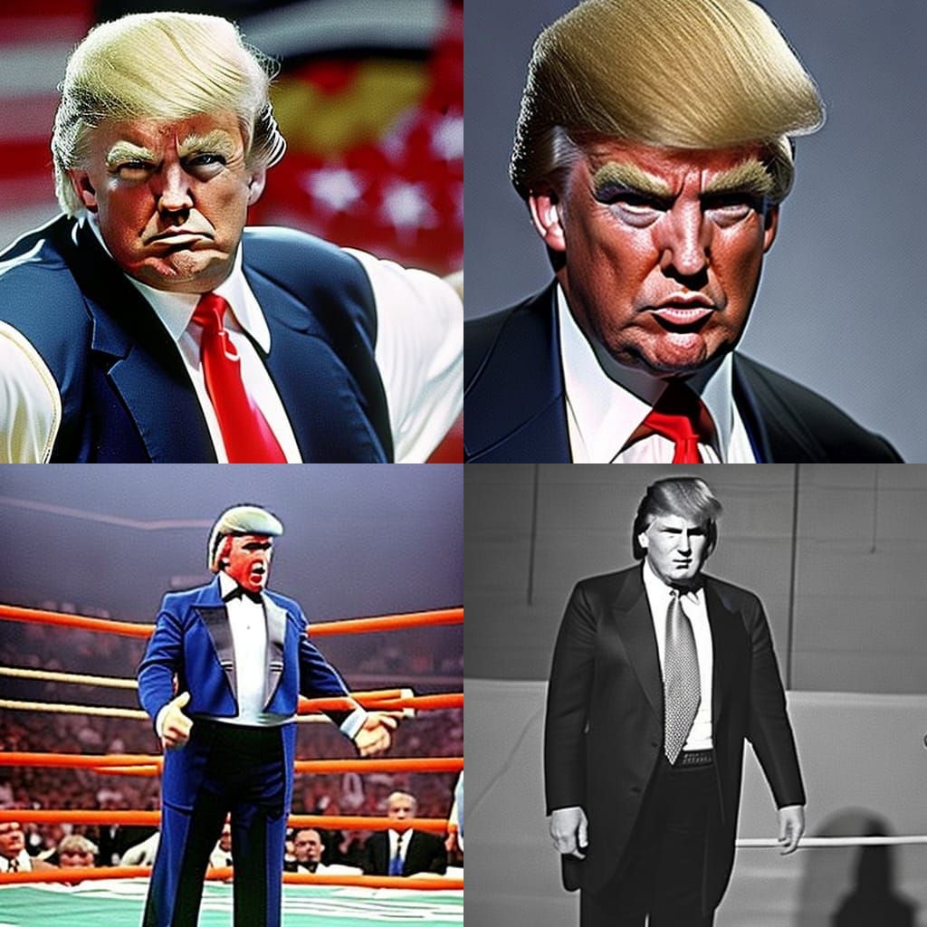 Donald Trump as 1980s Pro Wrestler